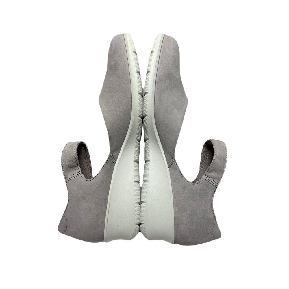 NEW ECCO Felicia Womens Size 38 / 7-7.5 Grey Rose Nubuck Leather Mary Jane Wedge - Picture 7 of 8